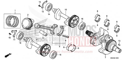 VILEBREQUIN/PISTON NC750SDH de 2017